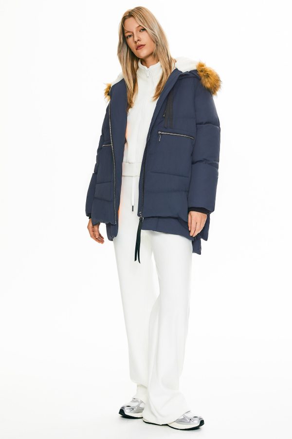 092 Classics Thickened Down Jacket with Faux Fur Hood - Image 34