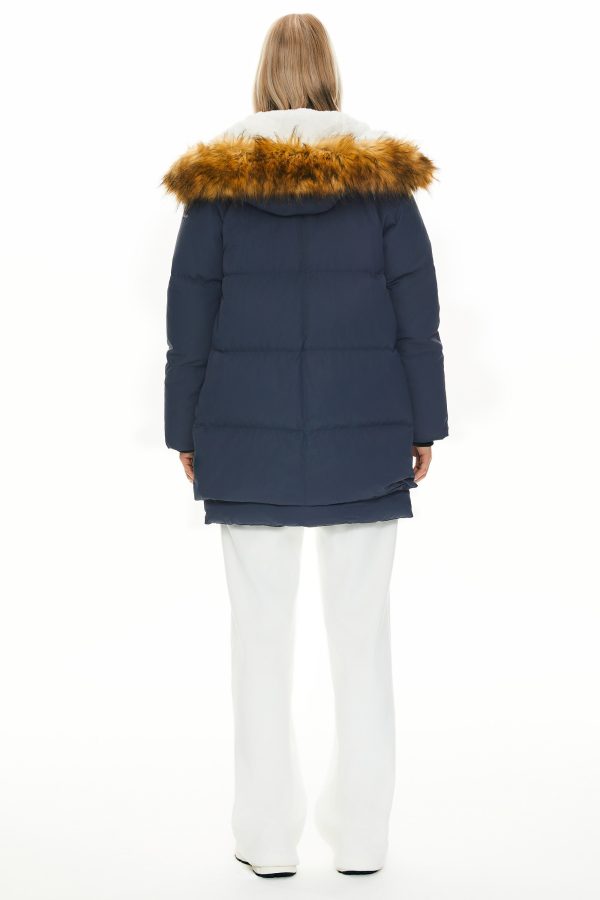 092 Classics Thickened Down Jacket with Faux Fur Hood - Image 35