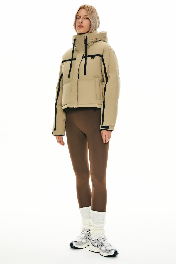 Winter Quilted Hooded Cropped Down Puffer Jacket - Image 13