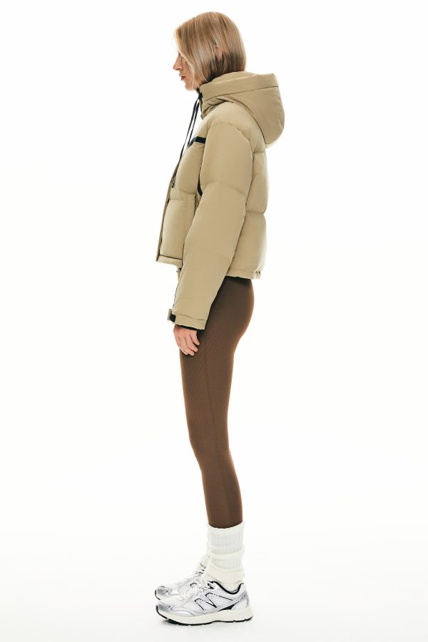 Winter Quilted Hooded Cropped Down Puffer Jacket - Image 15