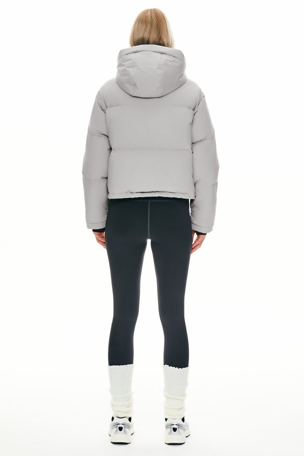 Winter Quilted Hooded Cropped Down Puffer Jacket - Image 20