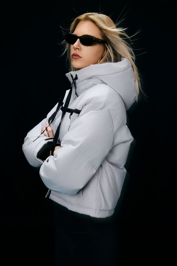 Winter Quilted Hooded Cropped Down Puffer Jacket - Image 23