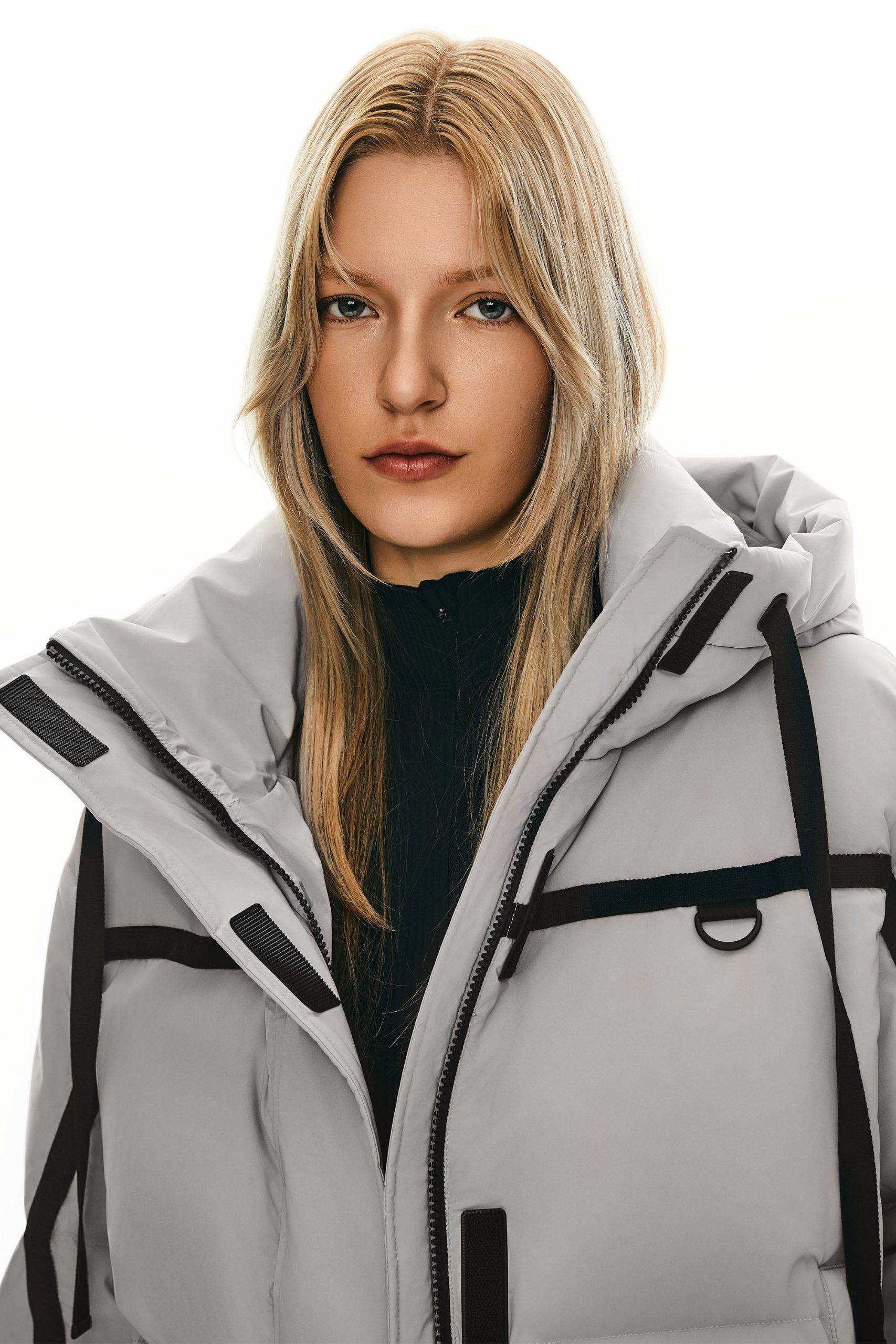 Winter Quilted Hooded Cropped Down Puffer Jacket - Image 22